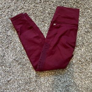 Fabletics Maroon Leggings with pockets